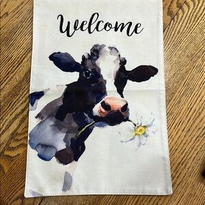 Welcome Cow Print decorative flag